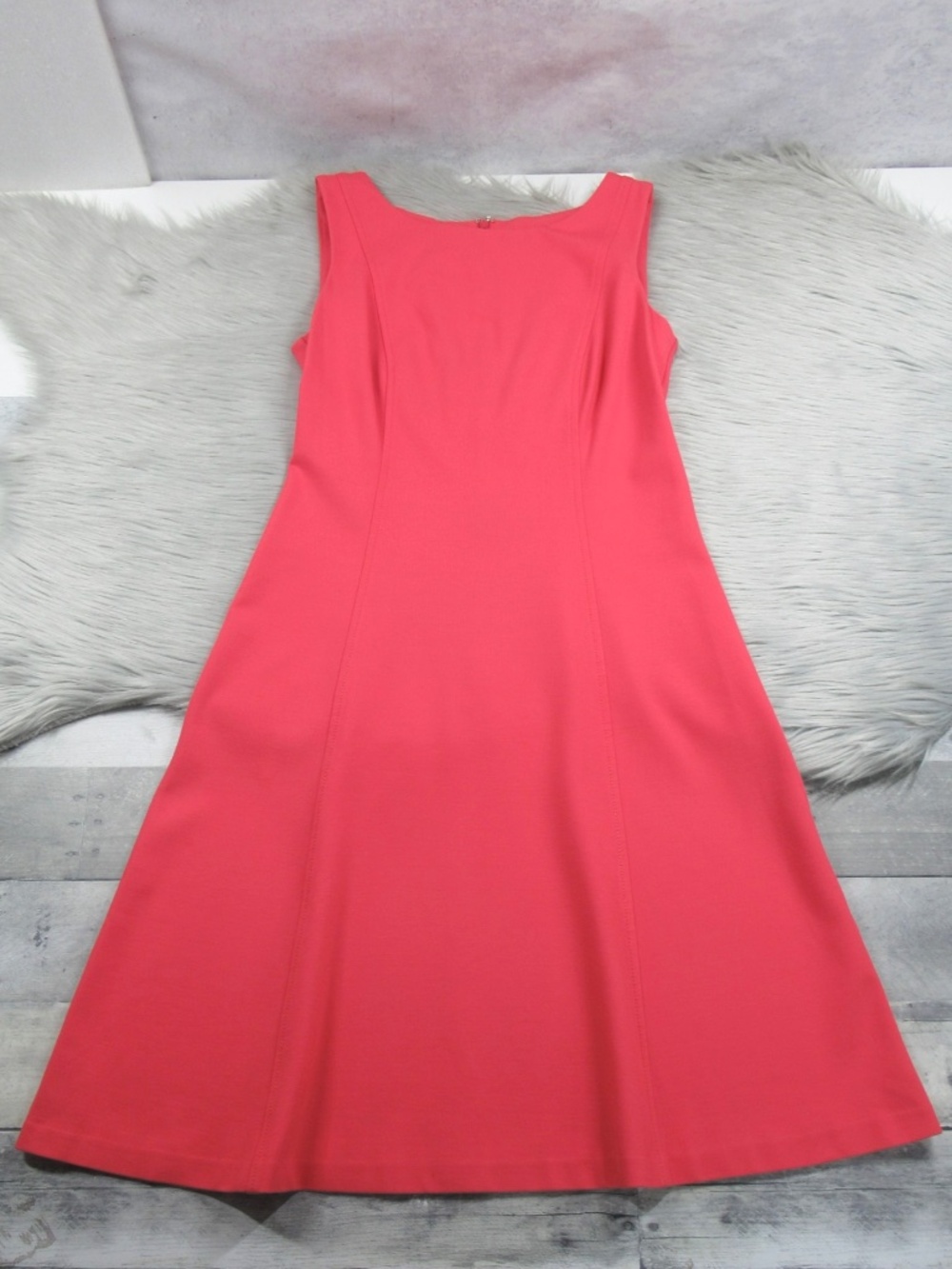 TALBOTS Sleeveless A-Line Fit-and-Flare Dress Coral-Pink